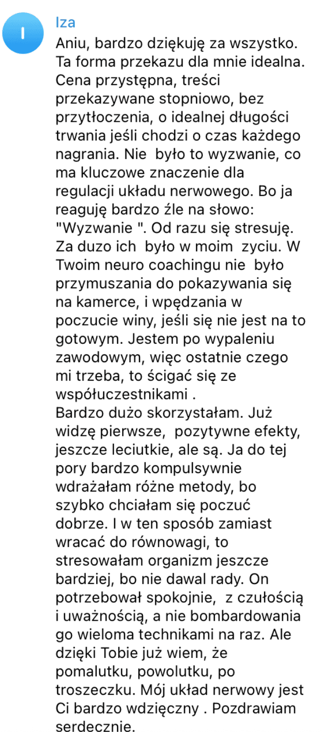 Opinia uczestniczki